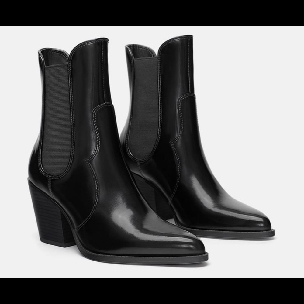Zara Heeled Cowboy Booties